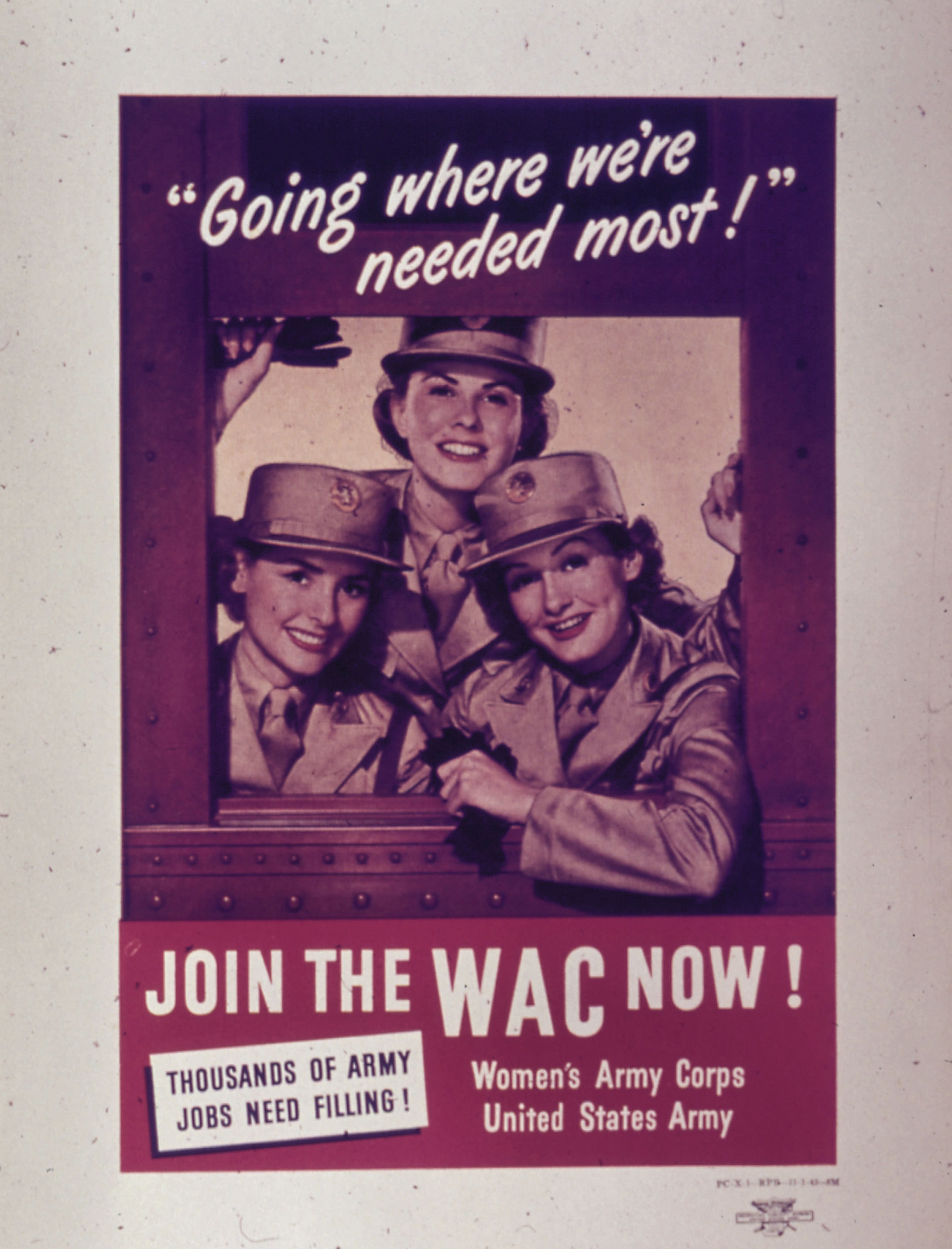 Going Where We're Needed Most WAC Recruiting Poster