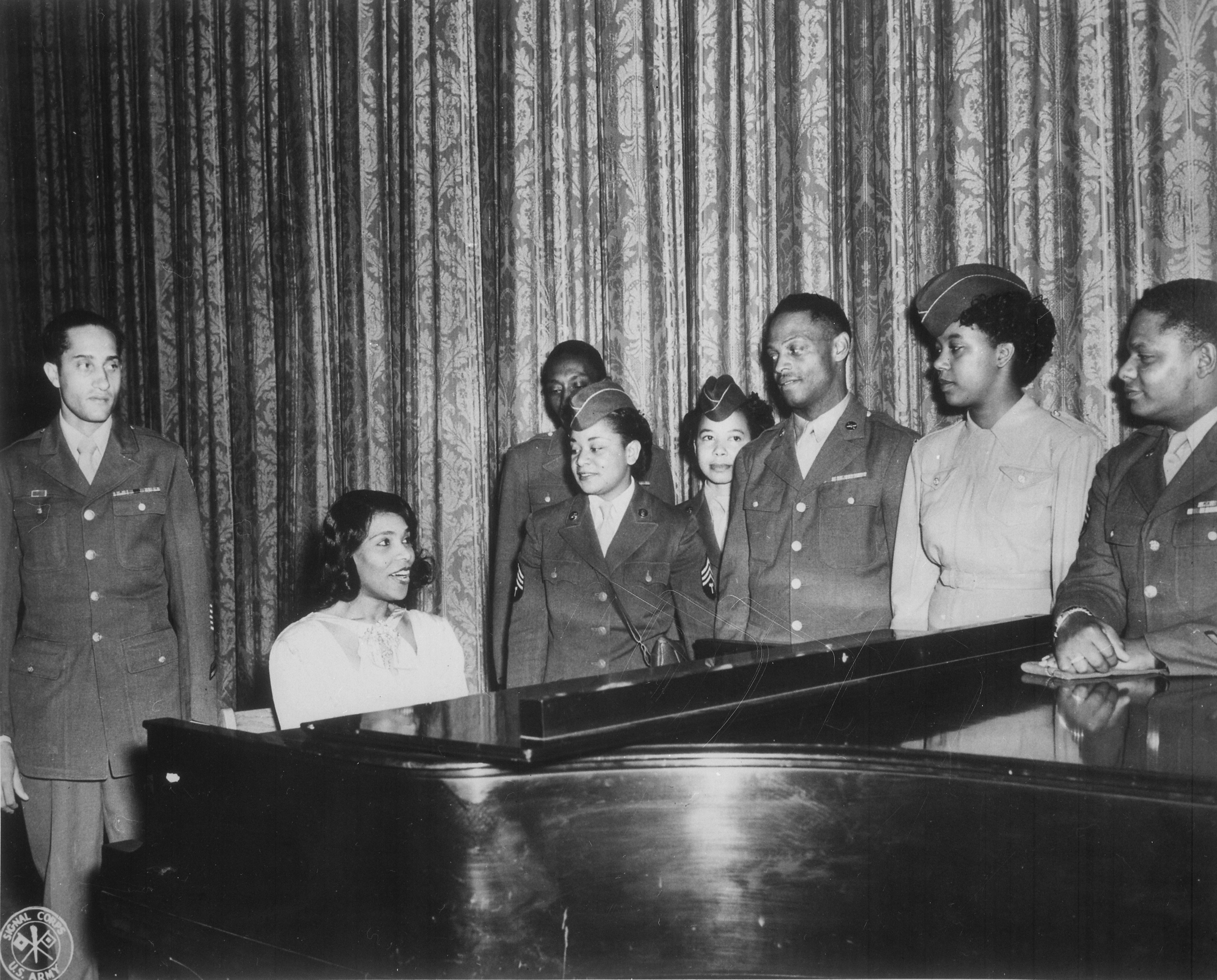 Marian Anderson Entertains Veterans and WACs