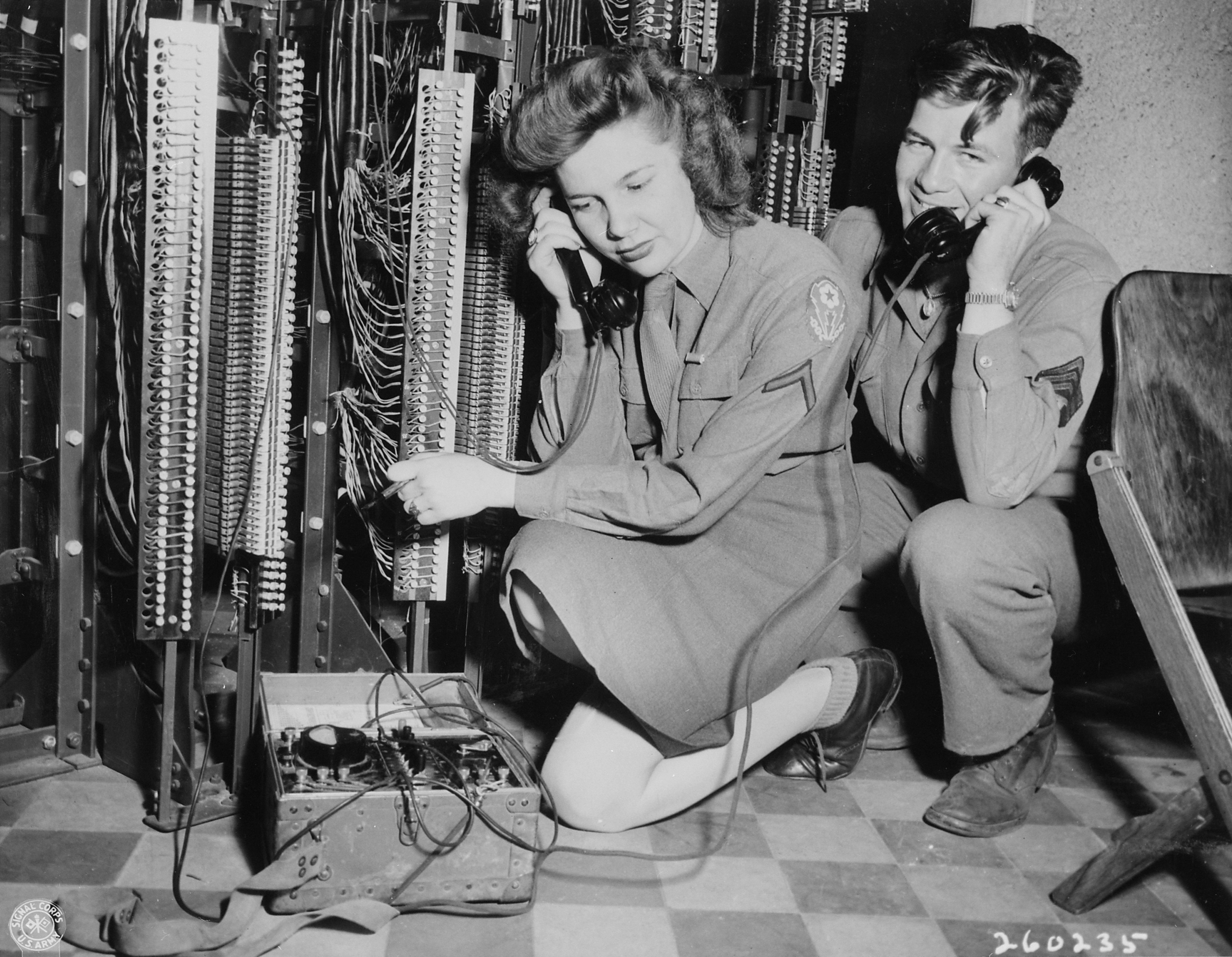WAC Switchboard Operator Tests Lines
