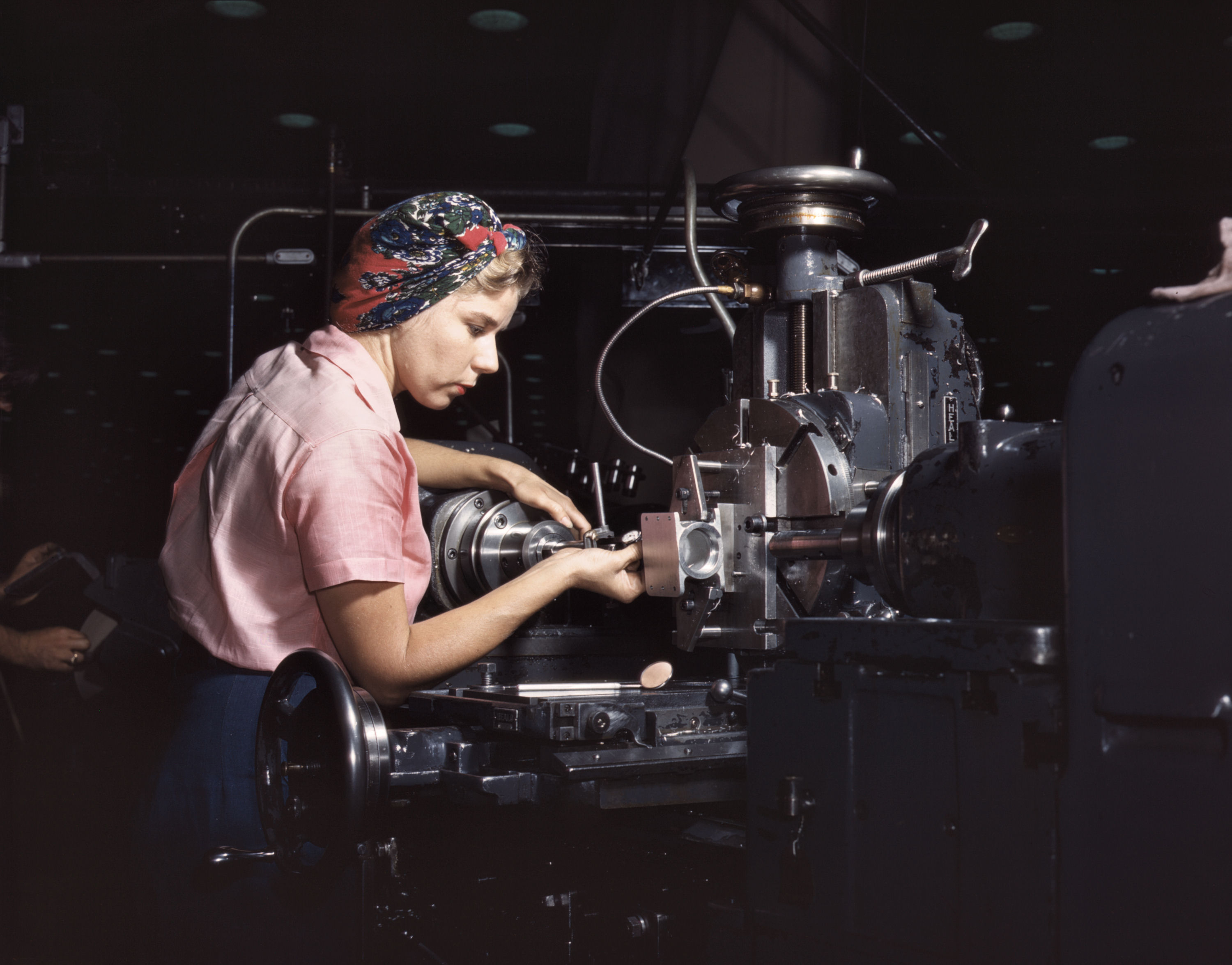Woman machinist at Douglas Aircraft Company
