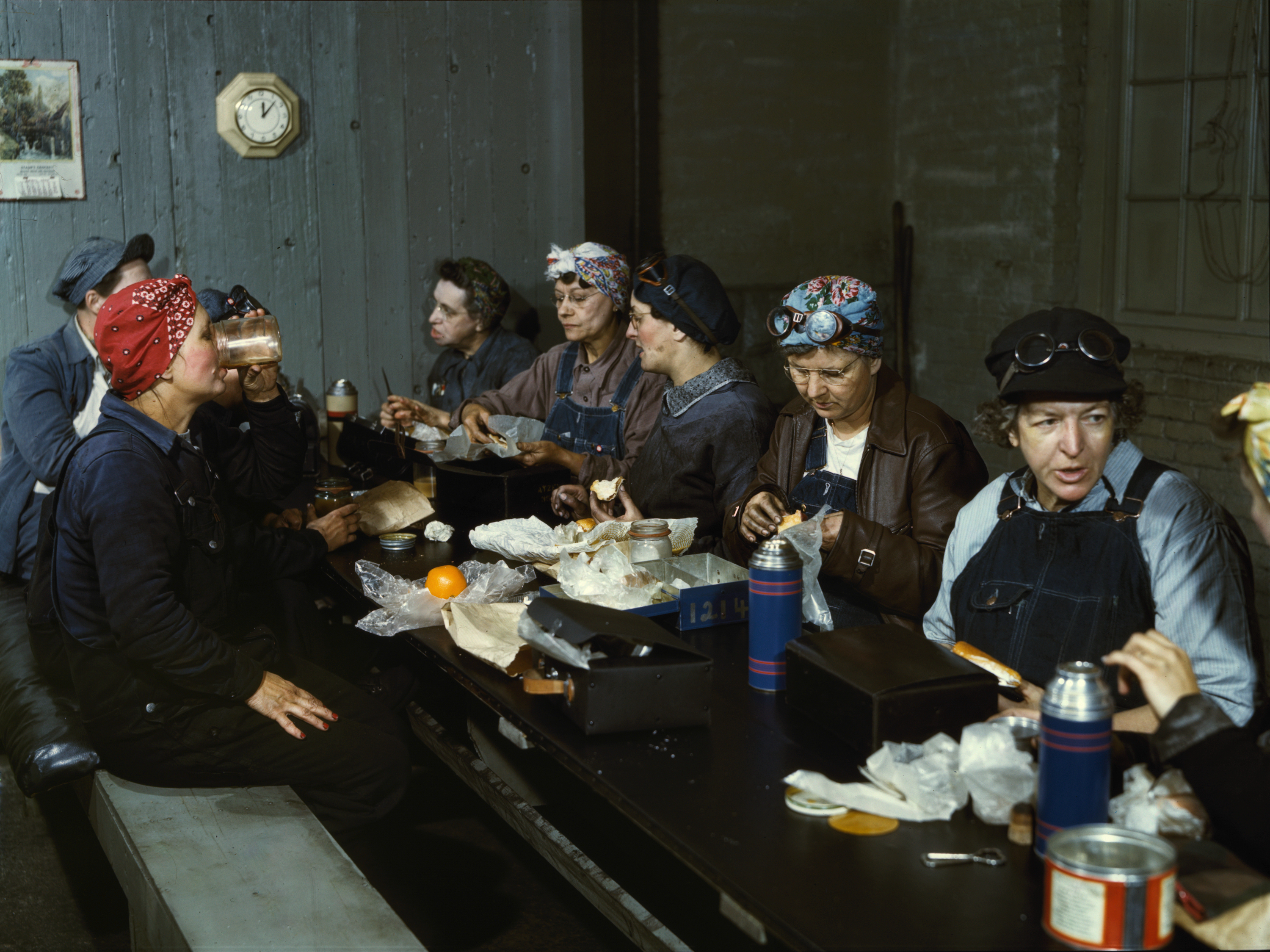 Women Railroad Workers on Lunch Break