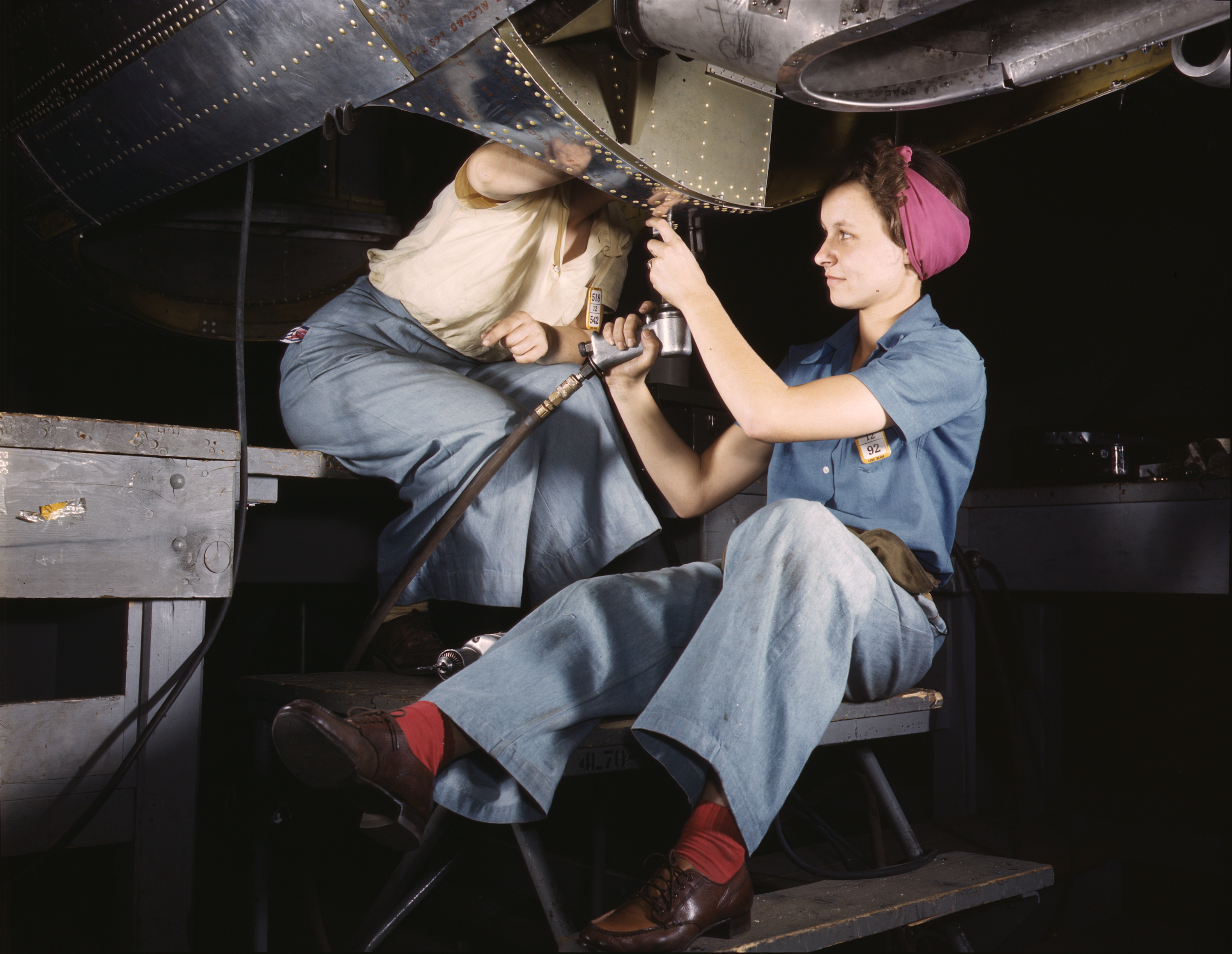Women at Work on Bomber at Douglas Aircraft Company