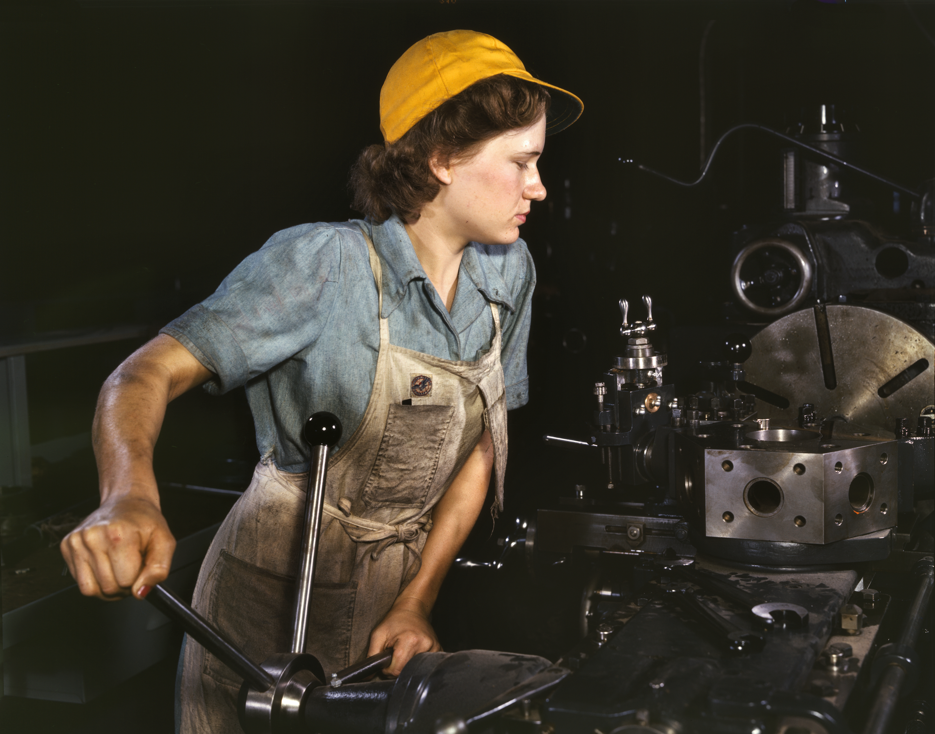 Lathe Operator at Consolidated Aircraft Corporation Plant