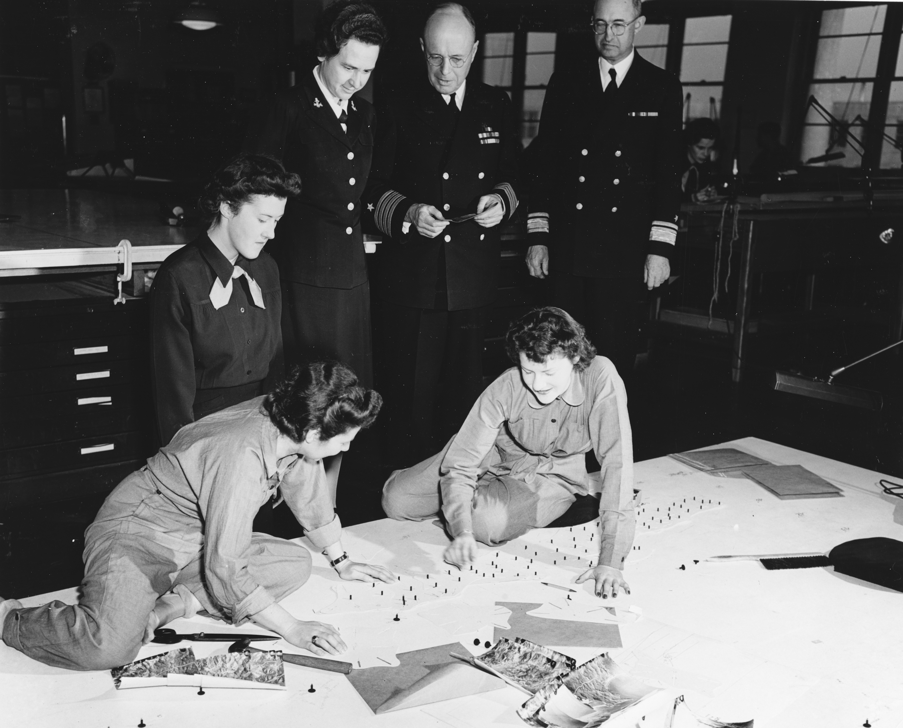 Navy WAVES Working at Hydrographic Office