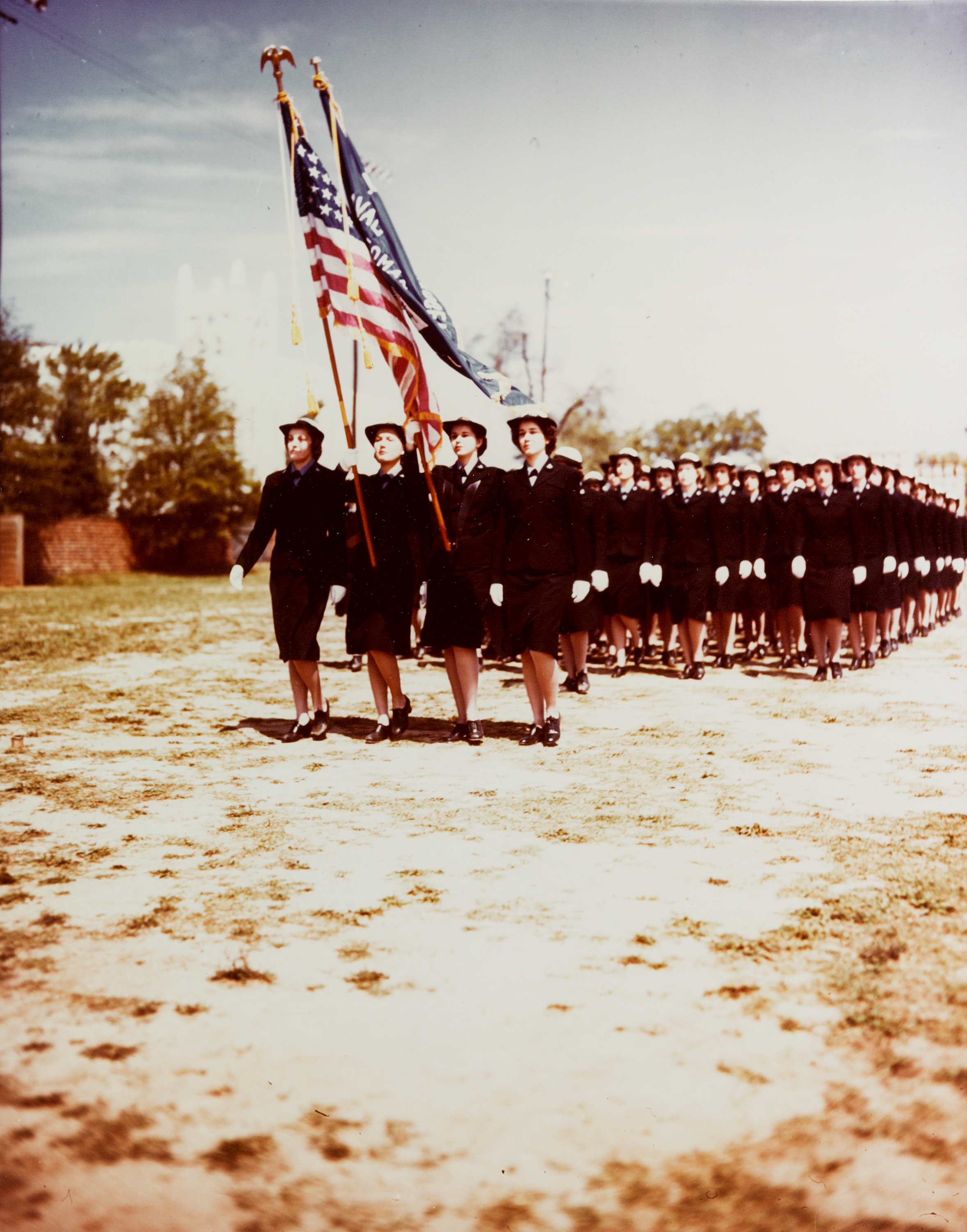 WAVES Students on Parade at Naval Training School