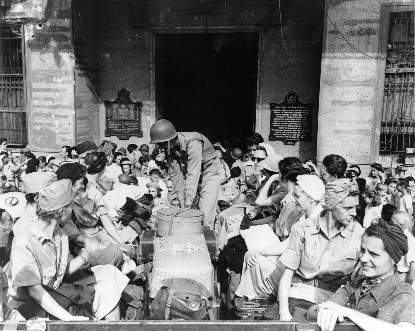 Freed Army Nurses Leaving Manila in 1945
