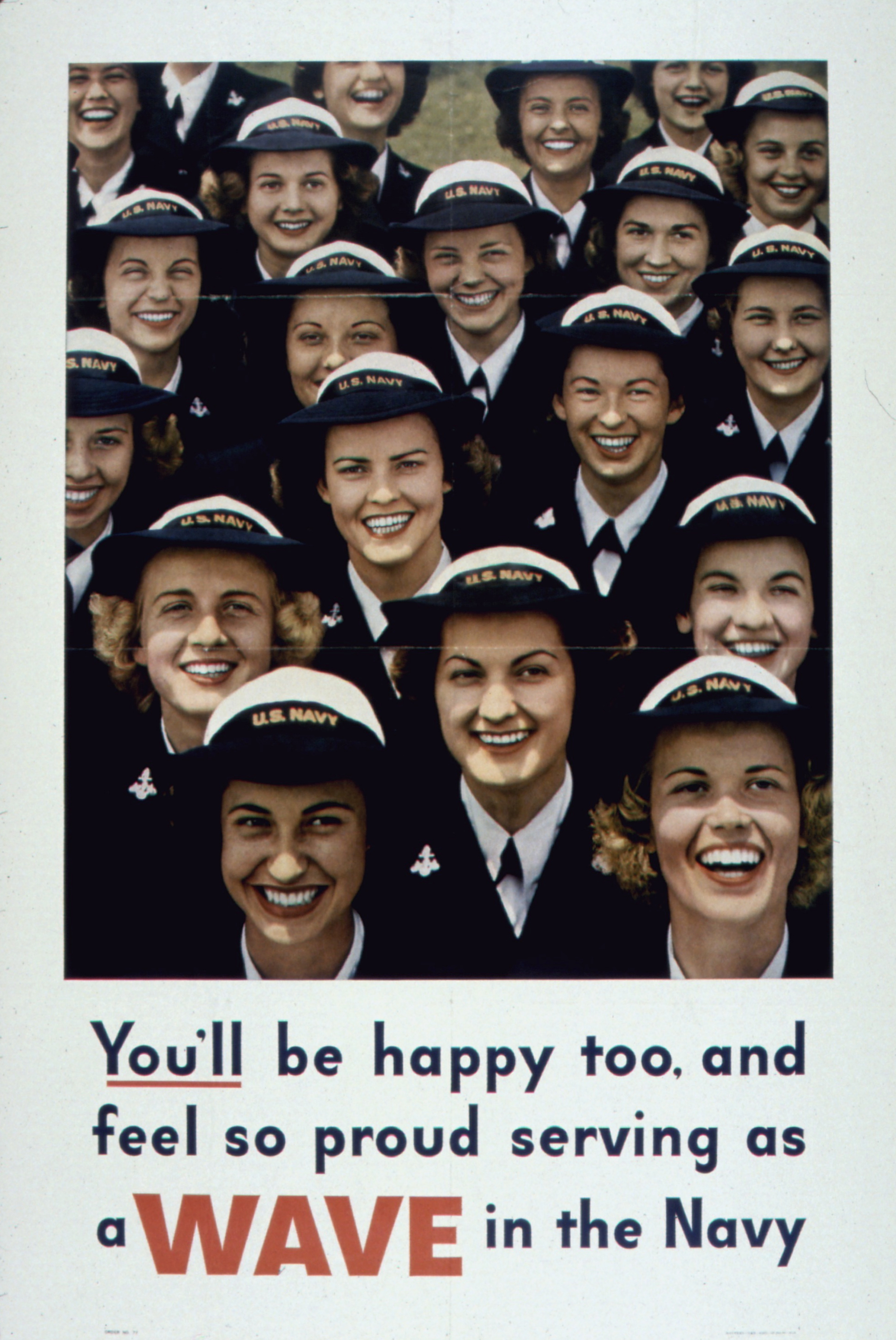 You'll Be Happy Too WAVES Recruiting Poster