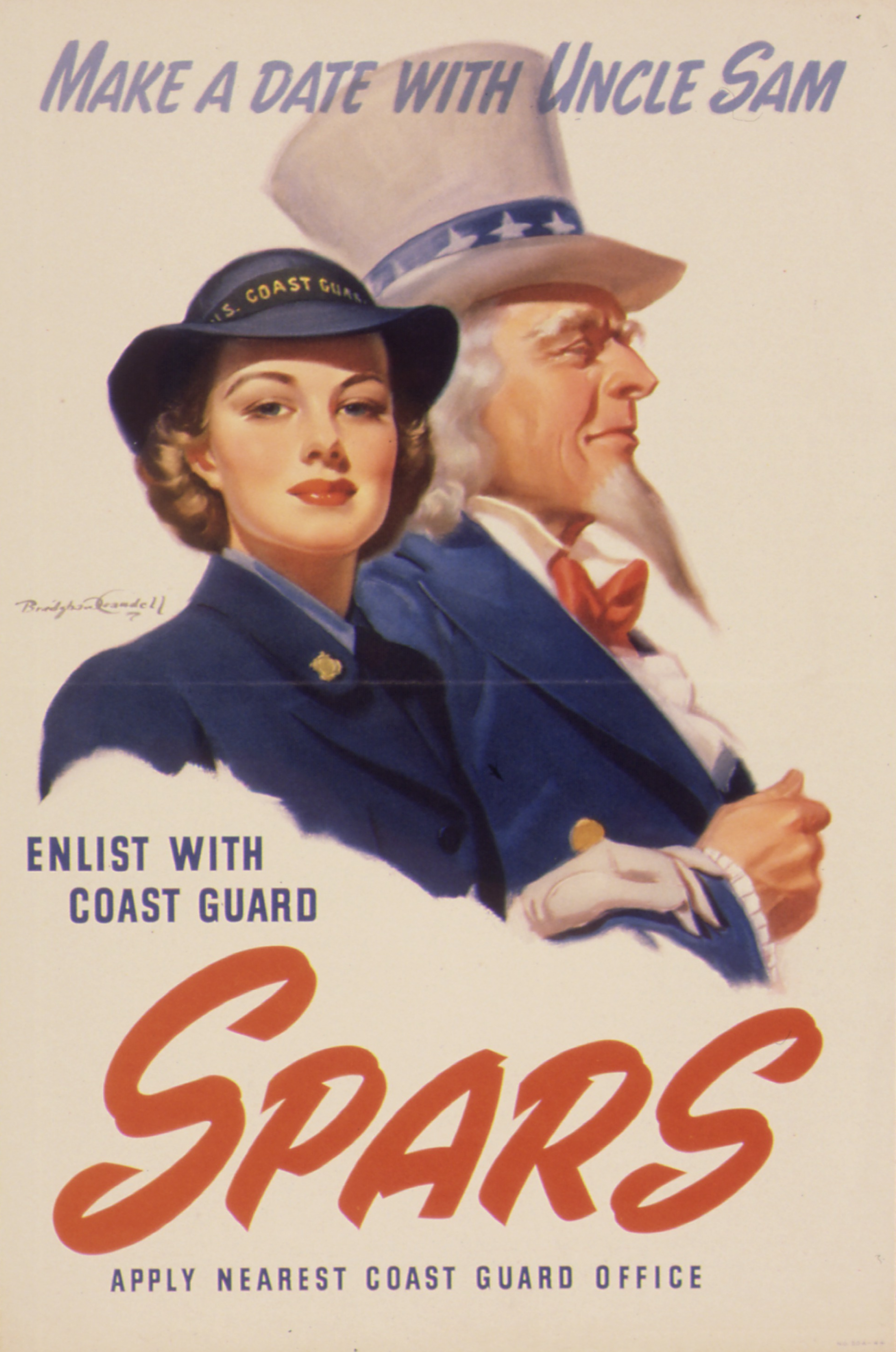 Make a Date with Uncle Sam SPARS Recruiting Poster