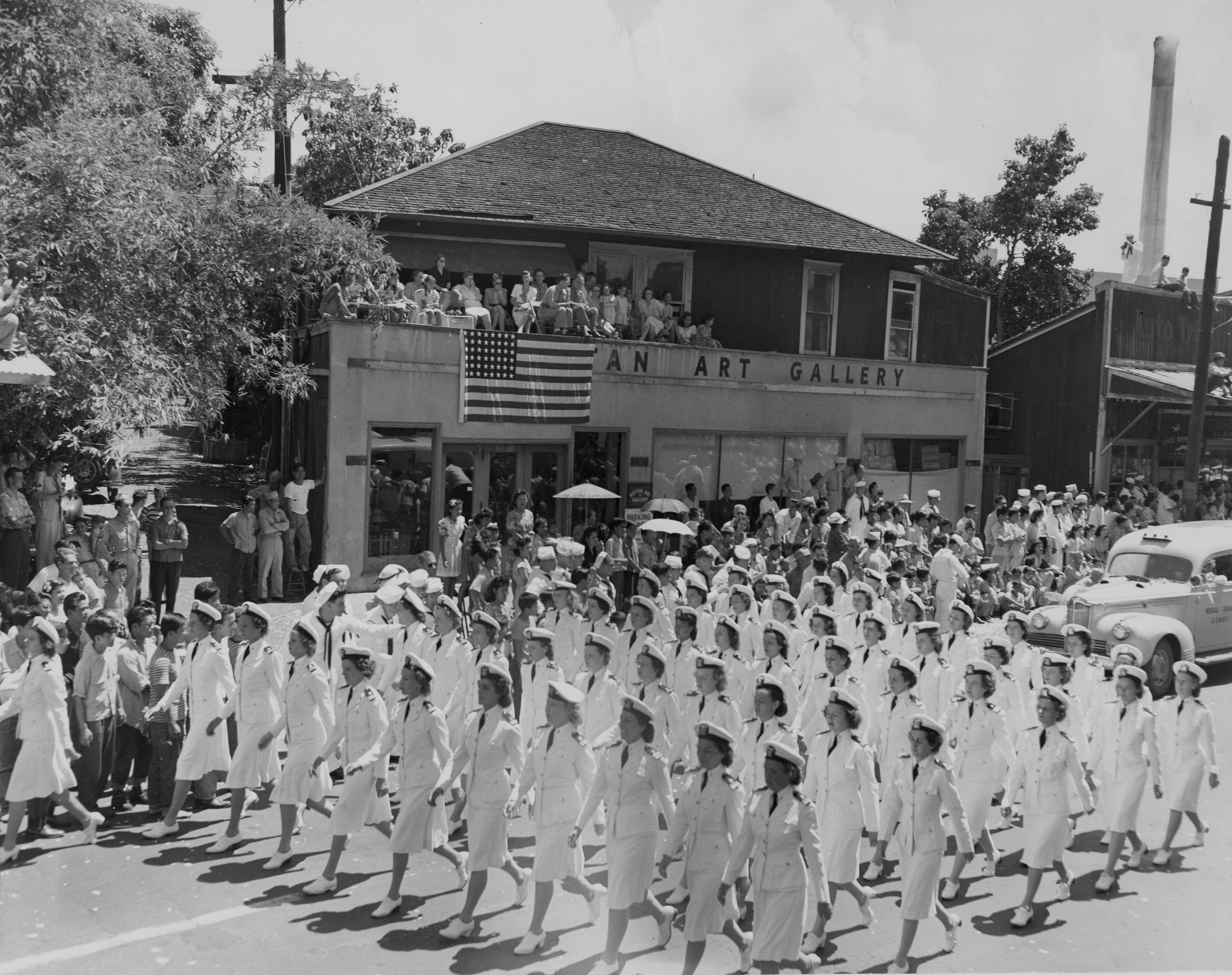 Pearl Harbor Nurses Marching in V-J Day Parade