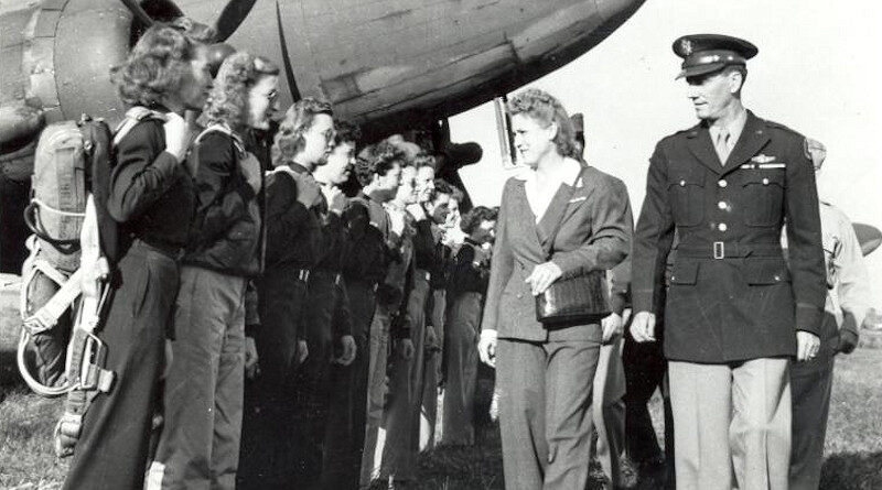Jacqueline Cochran Inspects WASP Trainees