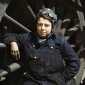 Dorothy Lucke is Wiper at Iowa Railroad Roundhouse Dorothy Lucke is Wiper at Iowa Railroad Roundhouse